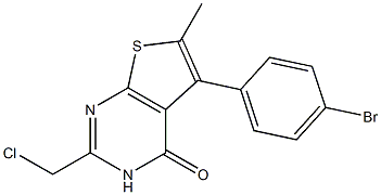 5-(4-bromophenyl)-2-(chloromethyl)-6-methyl-3H,4H-thieno[2,3-d]pyrimidin-4-one 구조식 이미지