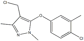 5-(4-chloro-3-methylphenoxy)-4-(chloromethyl)-1,3-dimethyl-1H-pyrazole Structure