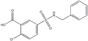 5-(benzylsulfamoyl)-2-chlorobenzoic acid 구조식 이미지