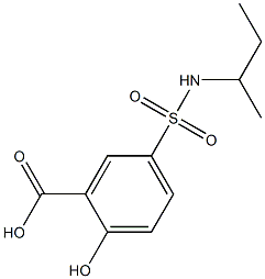 5-(butan-2-ylsulfamoyl)-2-hydroxybenzoic acid Structure