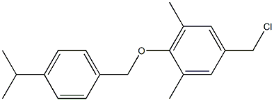 5-(chloromethyl)-1,3-dimethyl-2-{[4-(propan-2-yl)phenyl]methoxy}benzene Structure