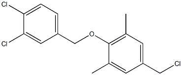 5-(chloromethyl)-2-[(3,4-dichlorophenyl)methoxy]-1,3-dimethylbenzene 구조식 이미지