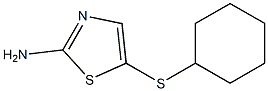 5-(cyclohexylsulfanyl)-1,3-thiazol-2-amine 구조식 이미지