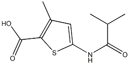 5-(isobutyrylamino)-3-methylthiophene-2-carboxylic acid Structure