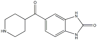 5-(piperidin-4-ylcarbonyl)-1,3-dihydro-2H-benzimidazol-2-one Structure