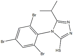 5-(propan-2-yl)-4-(2,4,6-tribromophenyl)-4H-1,2,4-triazole-3-thiol Structure