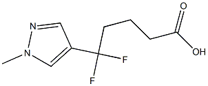 5,5-difluoro-5-(1-methyl-1H-pyrazol-4-yl)pentanoic acid Structure