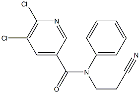 5,6-dichloro-N-(2-cyanoethyl)-N-phenylpyridine-3-carboxamide 구조식 이미지