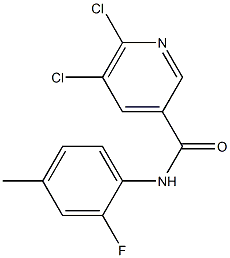 5,6-dichloro-N-(2-fluoro-4-methylphenyl)pyridine-3-carboxamide Structure