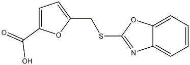 5-[(1,3-benzoxazol-2-ylthio)methyl]-2-furoic acid 구조식 이미지