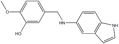 5-[(1H-indol-5-ylamino)methyl]-2-methoxyphenol 구조식 이미지