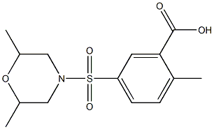 5-[(2,6-dimethylmorpholine-4-)sulfonyl]-2-methylbenzoic acid Structure