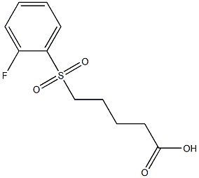 5-[(2-fluorobenzene)sulfonyl]pentanoic acid Structure