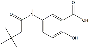 5-[(3,3-dimethylbutanoyl)amino]-2-hydroxybenzoic acid Structure