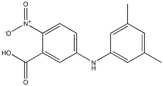 5-[(3,5-dimethylphenyl)amino]-2-nitrobenzoic acid Structure