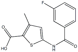 5-[(3-fluorobenzoyl)amino]-3-methylthiophene-2-carboxylic acid Structure