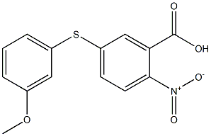 5-[(3-methoxyphenyl)sulfanyl]-2-nitrobenzoic acid 구조식 이미지
