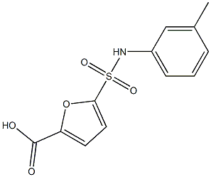 5-[(3-methylphenyl)sulfamoyl]furan-2-carboxylic acid 구조식 이미지