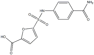 5-[(4-carbamoylphenyl)sulfamoyl]furan-2-carboxylic acid Structure