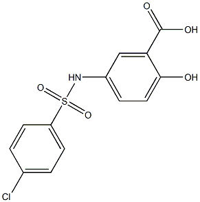 5-[(4-chlorobenzene)sulfonamido]-2-hydroxybenzoic acid Structure