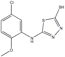 5-[(5-chloro-2-methoxyphenyl)amino]-1,3,4-thiadiazole-2-thiol 구조식 이미지