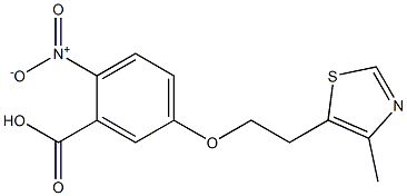 5-[2-(4-methyl-1,3-thiazol-5-yl)ethoxy]-2-nitrobenzoic acid Structure