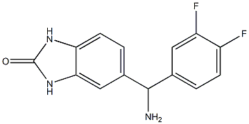 5-[amino(3,4-difluorophenyl)methyl]-2,3-dihydro-1H-1,3-benzodiazol-2-one 구조식 이미지