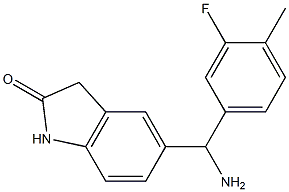 5-[amino(3-fluoro-4-methylphenyl)methyl]-2,3-dihydro-1H-indol-2-one 구조식 이미지