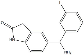 5-[amino(3-iodophenyl)methyl]-2,3-dihydro-1H-indol-2-one 구조식 이미지