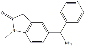 5-[amino(pyridin-4-yl)methyl]-1-methyl-2,3-dihydro-1H-indol-2-one 구조식 이미지