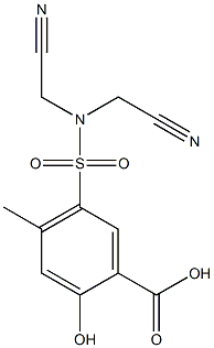 5-[bis(cyanomethyl)sulfamoyl]-2-hydroxy-4-methylbenzoic acid Structure