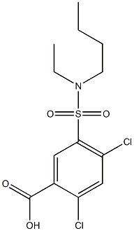5-[butyl(ethyl)sulfamoyl]-2,4-dichlorobenzoic acid Structure