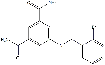 5-{[(2-bromophenyl)methyl]amino}benzene-1,3-dicarboxamide 구조식 이미지