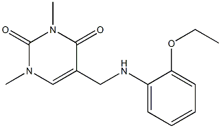 5-{[(2-ethoxyphenyl)amino]methyl}-1,3-dimethyl-1,2,3,4-tetrahydropyrimidine-2,4-dione 구조식 이미지