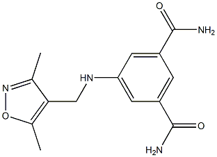 5-{[(3,5-dimethyl-1,2-oxazol-4-yl)methyl]amino}benzene-1,3-dicarboxamide Structure