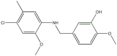 5-{[(4-chloro-2-methoxy-5-methylphenyl)amino]methyl}-2-methoxyphenol Structure