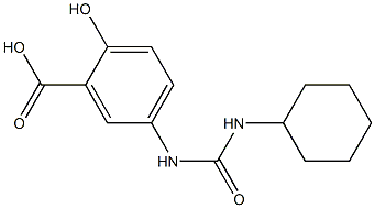 5-{[(cyclohexylamino)carbonyl]amino}-2-hydroxybenzoic acid 구조식 이미지