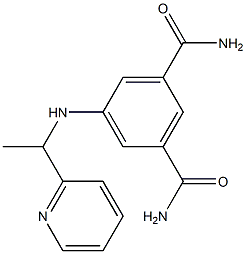 5-{[1-(pyridin-2-yl)ethyl]amino}benzene-1,3-dicarboxamide Structure