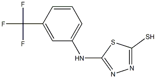 5-{[3-(trifluoromethyl)phenyl]amino}-1,3,4-thiadiazole-2-thiol 구조식 이미지