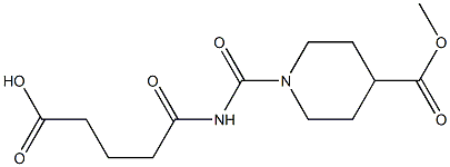 5-{[4-(methoxycarbonyl)piperidin-1-yl]carbonylamino}-5-oxopentanoic acid Structure