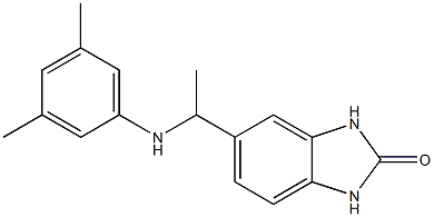 5-{1-[(3,5-dimethylphenyl)amino]ethyl}-2,3-dihydro-1H-1,3-benzodiazol-2-one 구조식 이미지