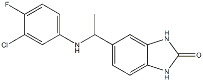 5-{1-[(3-chloro-4-fluorophenyl)amino]ethyl}-2,3-dihydro-1H-1,3-benzodiazol-2-one 구조식 이미지