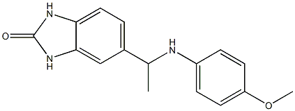 5-{1-[(4-methoxyphenyl)amino]ethyl}-2,3-dihydro-1H-1,3-benzodiazol-2-one 구조식 이미지