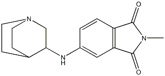5-{1-azabicyclo[2.2.2]octan-3-ylamino}-2-methyl-2,3-dihydro-1H-isoindole-1,3-dione 구조식 이미지