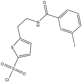 5-{2-[(3-iodophenyl)formamido]ethyl}thiophene-2-sulfonyl chloride 구조식 이미지