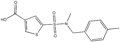 5-{methyl[(4-methylphenyl)methyl]sulfamoyl}thiophene-3-carboxylic acid Structure