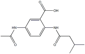 5-acetamido-2-(3-methylbutanamido)benzoic acid 구조식 이미지