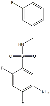 5-amino-2,4-difluoro-N-[(3-fluorophenyl)methyl]benzene-1-sulfonamide 구조식 이미지