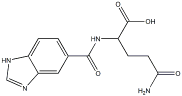 5-amino-2-[(1H-benzimidazol-5-ylcarbonyl)amino]-5-oxopentanoic acid Structure