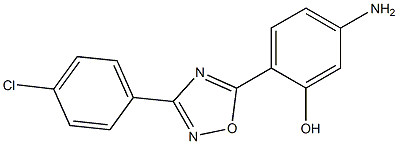 5-amino-2-[3-(4-chlorophenyl)-1,2,4-oxadiazol-5-yl]phenol 구조식 이미지